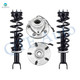 Set of 4 Front Wheel Hub Bearing Assembly-Quick Complete Strut-Coil Spring Assembly For 2009 2010 Dodge RAM 1500