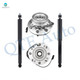 Set of 4 Front Wheel Hub Bearing Assembly-Shock Absorber For 2006-2008 Dodge RAM 2500 4WD
