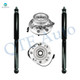 Set of 4 Front Wheel Hub Bearing Assembly-Shock Absorber For 2006-2008 Dodge RAM 3500