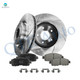 Set of 6 Front Drilled Slotted Brake Disc Rotors 296mm-Ceramic Brake Pad Kit For 2013-2017 Nissan Altima