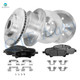Set of 12 Front 275mm-Rear 269mm Brake Disc Rotors-Ceramic Brake Pad Kit For 2005 2006 Toyota Camry