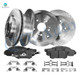 Set of 12 Front 296mm-Rear 305mm Brake Disc Rotors-Ceramic Brake Pad Kit For 2007-2011 Honda CR-V