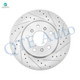 Set of 6 Front Drilled Slotted Brake Disc Rotors 303mm-Ceramic Brake Pad Kit For 2006-2011 Buick Lucerne