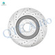 Set of 6 Front Drilled Slotted Brake Disc Rotors 303mm-Ceramic Brake Pad Kit For 2006-2011 Buick Lucerne