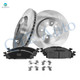 Set of 6 Front Brake Disc Rotors 325mm-Ceramic Brake Pad Kit For 2011-2019 Ford Explorer