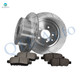 Set of 6 Rear Drilled Slotted Brake Disc Rotors 291.45mm-Ceramic Brake Pad Kit For 2004-2008 Nissan Maxima