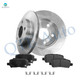 Set of 6 Rear Brake Disc Rotors 270mm-Ceramic Brake Pad Kit For 2005 2006 2007 2008 2009 Buick Lacrosse