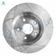 Set of 12 Front 302mm-Rear 316mm Drilled Slotted Brake Disc Rotors-Ceramic Brake Pad Kit For 2018 Jeep Wrangler JK
