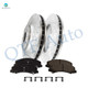 Set of 6 Front Drilled Slotted Brake Disc Rotors 303mm-Ceramic Brake Pad Kit For 2006-2013 Chevrolet Impala