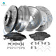 Set of 12 Front 262mm-Rear 200mm Drilled Slotted Brake Disc Rotors-Ceramic Brake Pad Kit For 2001 Honda Civic