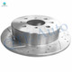 Set of 6 Rear Drilled Slotted Brake Disc Rotors 239mm-Ceramic Brake Pad Kit For 1993-1997 Honda Civic Del Sol