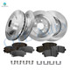 Set of 12 Front 296mm-Rear 292mm Brake Disc Rotors -Ceramic Brake Pad Kit For 2013-2015 Chevrolet Malibu