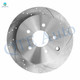 Set of 6 Rear Drilled Slotted Brake Disc Rotors 308mm-Ceramic Brake Pad Kit For 2003-2008 Infiniti FX45
