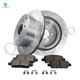 Set of 6 Rear Drilled Slotted Brake Disc Rotors 308mm-Ceramic Brake Pad Kit For 2003-2008 Infiniti FX45