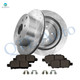 Set of 6 Rear Drilled Slotted Brake Disc Rotors 308mm-Ceramic Brake Pad Kit For 2014-2019 Nissan Murano