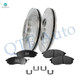 Set of 6 Front Drilled Slotted Brake Disc Rotors 320mm-Ceramic Brake Pad Kit For 2011 Infiniti M56