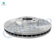 Front Drilled Slotted Brake Disc Rotors 300mm For 2010-2012 Hyundai Santa FE