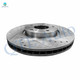 Front Drilled Slotted Brake Disc Rotors 300mm For 2008-2015 Hyundai Sonata