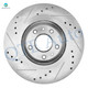 Front Drilled Slotted Brake Disc Rotors 296mm For 2015 Nissan Leaf