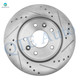 Front Drilled Slotted Brake Disc Rotors 296mm For 2015 Nissan Leaf