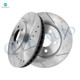 Front Drilled Slotted Brake Disc Rotors 316mm For 2005-2012 Ford Mustang