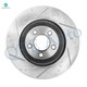 Front Drilled Slotted Brake Disc Rotors 316mm For 2005-2012 Ford Mustang