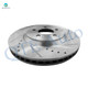 Front Drilled Slotted Brake Disc Rotors 316mm For 2005-2012 Ford Mustang