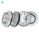 Set of 4 Front 330mm-Rear 345mm Drilled Slotted Brake Disc Rotors For 2002-2006 Chevrolet Avalanche 2500