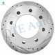 Set of 4 Front 330mm-Rear 345mm Drilled Slotted Brake Disc Rotors For 2006-2016 GMC Savana 2500