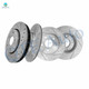 Set of 4 Front 302mm-Rear 328mm Drilled Slotted Brake Disc Rotors For 2012 2015 2016 Dodge Grand Caravan