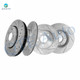 Set of 4 Front 302mm-Rear 328mm Drilled Slotted Brake Disc Rotors For 2015 RAM C/V