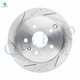 Rear Drilled Slotted Brake Disc Rotors 303mm For 2010-2017 Chevrolet Equinox