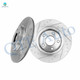 Rear Drilled Slotted Brake Disc Rotors 328mm For 2012-2016 Chrysler Town & Country