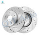 Front Drilled Slotted Brake Disc Rotors 275mm For 1992-2001 Lexus ES300