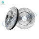 Front Drilled Slotted Brake Disc Rotors 345mm For 2009-2021 Dodge Challenger