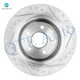 Rear Drilled Slotted Brake Disc Rotors 280mm For 2013-2018 Ford C-Max