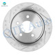 Rear Drilled Slotted Brake Disc Rotors 280mm For 2013-2018 Ford C-Max