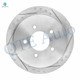 Rear Drilled Slotted Brake Disc Rotors 334mm For 1997-2002 Ford Expedition
