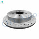 Rear Drilled Slotted Brake Disc Rotors 334mm For 1997-2002 Ford Expedition
