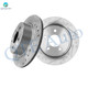 Rear Drilled Slotted Brake Disc Rotors 280mm For 2014-2018 Ford Transit Connect