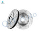 Front Drilled Slotted Brake Disc Rotors 296mm For 2005-2015 Nissan Xterra