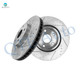 Front Drilled Slotted Brake Disc Rotors 296mm For 2006-2008 2014 2015 Lexus IS250