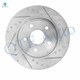 Set of 4 Front 330mm-Rear 328mm Drilled Slotted Brake Disc Rotors For 2012-2015 RAM C/V