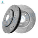 Front Drilled Slotted Brake Disc Rotors 302mm For 2009-2012 Dodge Journey