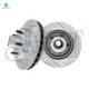 Front 295mm Drilled Slotted Brake Disc Rotors and Hub Assembly Fits For 1992-1999 GMC C1500 Suburban