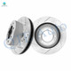 Front Drilled Slotted Brake Disc Rotors 353mm For 2006-2008 Dodge RAM 1500