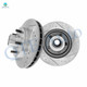 Front Drilled Slotted Brake Disc Rotors and Hub Assembly For 1996-2002 GMC Savana 1500