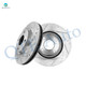 Front Drilled Slotted Brake Disc Rotors 280mm For 2007-2012 Nissan Versa