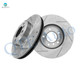 Front Drilled Slotted Brake Disc Rotors 300mm For 2000 BMW 323CI Base Convertible