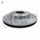 Front Drilled Slotted Brake Disc Rotors 300mm For 2001-2006 BMW 325CI Base